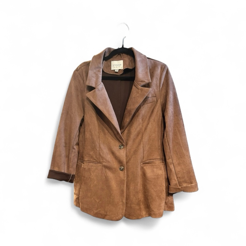 Stoosh Brown Faux Suede Women's Jacket